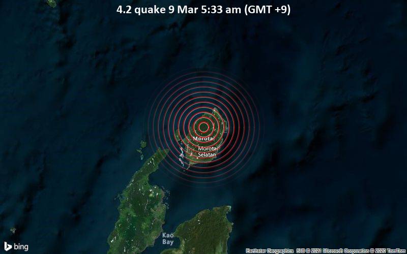 4.2 quake 9 Mar 5:33 am (GMT +9)