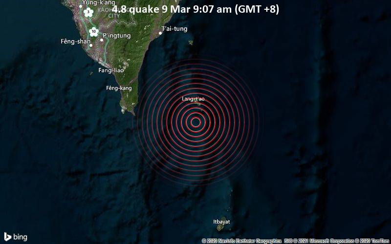 4.8 quake 9 Mar 9:07 am (GMT +8)