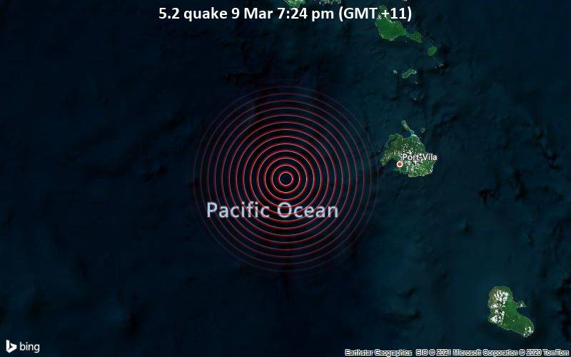 5.2 quake 9 Mar 7:24 pm (GMT +11)