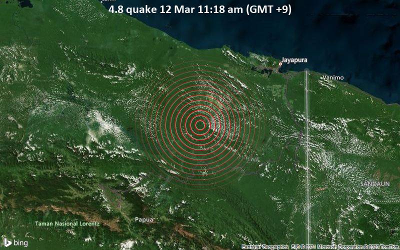 4.8 quake 12 Mar 11:18 am (GMT +9)