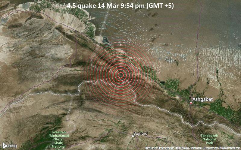 4.5 quake 14 Mar 9:54 pm (GMT +5)