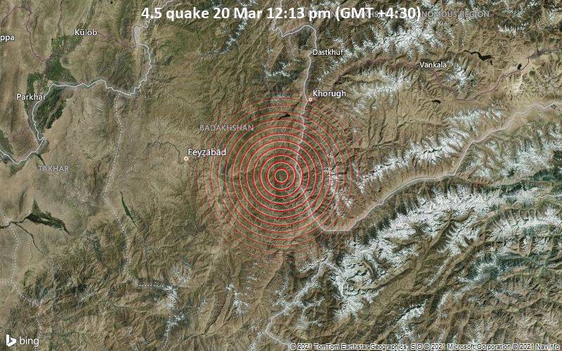 4.5 Gempa 20 Maret 12:13 (GMT +4: 30)