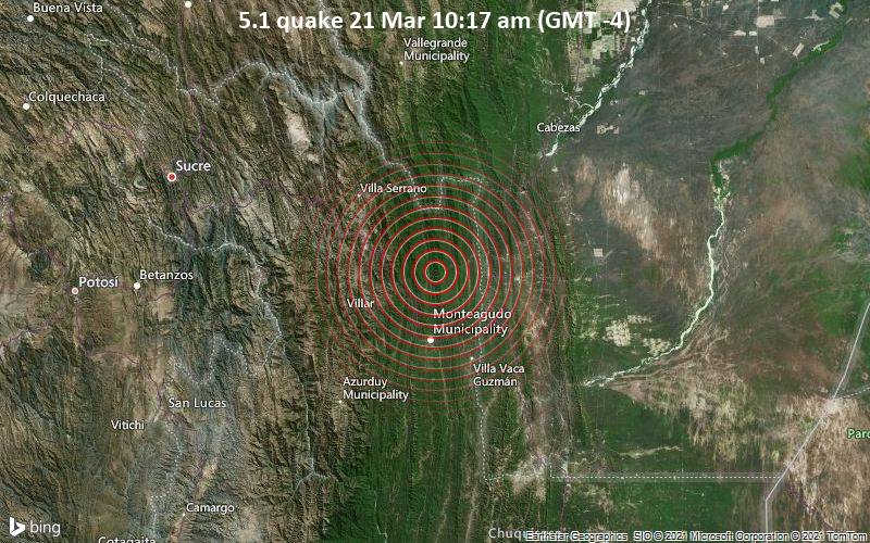 5.1 Erdbeben 21. März 10:17 Uhr (GMT-4)