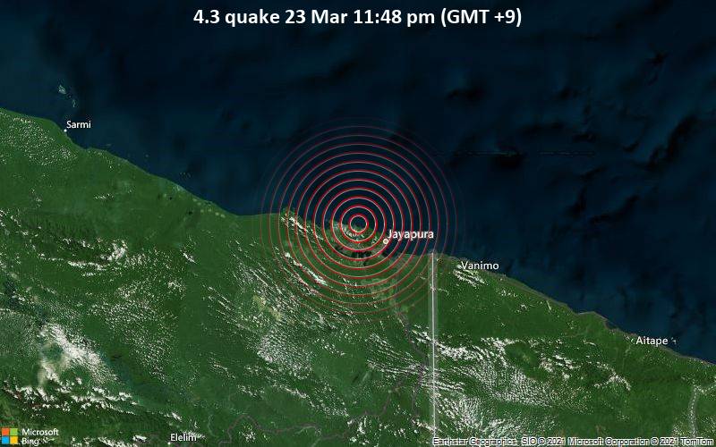 4.3 quake 23 Mar 11:48 pm (GMT +9)