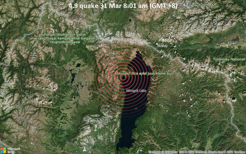 4.9 Gempa 31 Maret 8:01 AM (GMT +8)