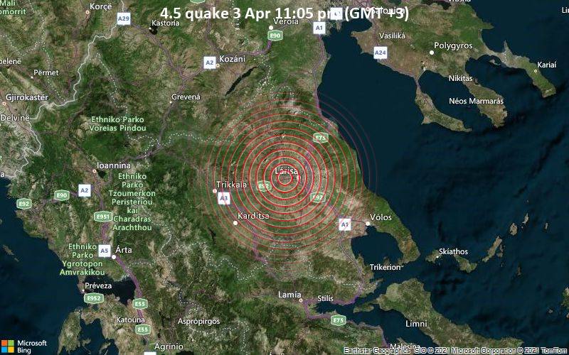 4.5 quake 3 Apr 11:05 pm (GMT +3)