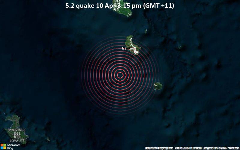 5.2 quake 10 Apr 3:15 pm (GMT +11)