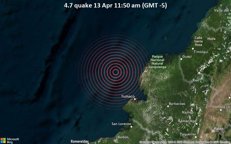 4.7 quake 13 Apr 11:50 am (GMT -5)