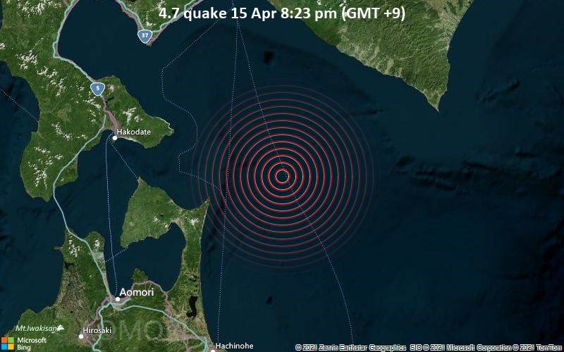 4.7 quake 15 Apr 8:23 pm (GMT +9)