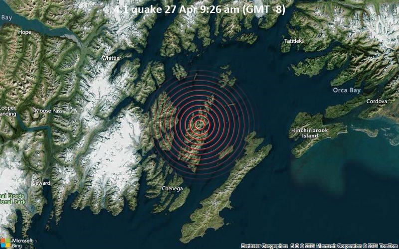 4.1 quake 27 Apr 9:26 am (GMT -8)