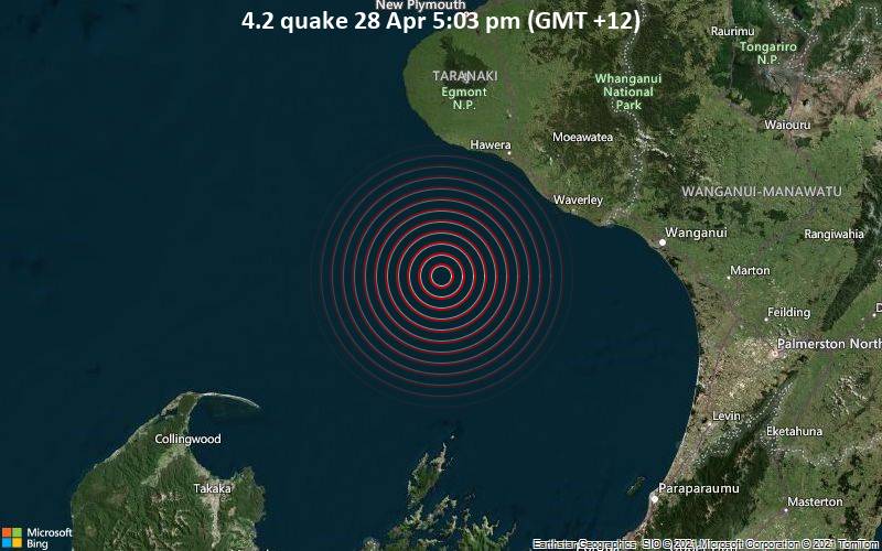 4.2 tremblement de terre 28 avril 17h03 (GMT +12)