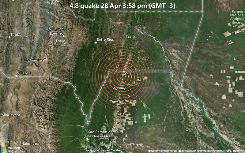 4.8 quake 28 Apr 3:58 pm (GMT -3)