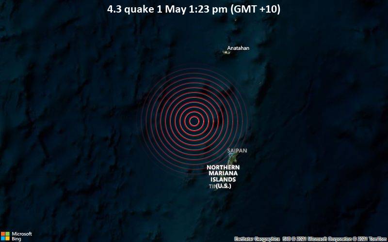 4.3 quake 1 May 1:23 pm (GMT +10)