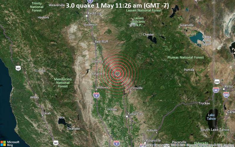 3.0 Terremoto 1 de mayo a las 11:26 a.m. (GMT -7)