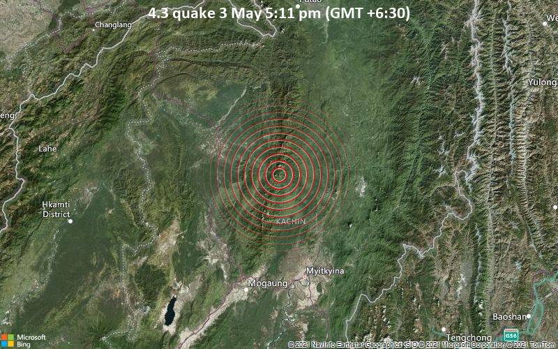 4.3 Gempa 3 Mei 17:11 (GMT +6: 30)