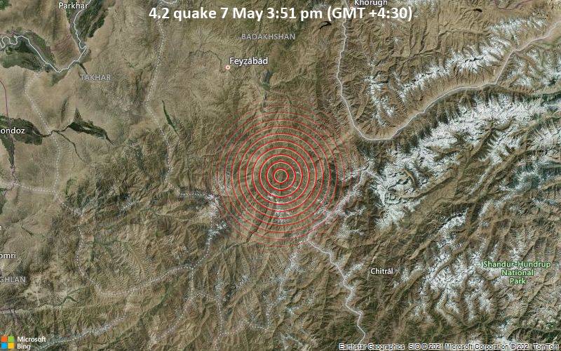 4.2 quake 7 May 3:51 pm (GMT +4:30)