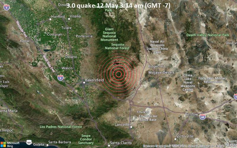 california earth quake history over 5.0