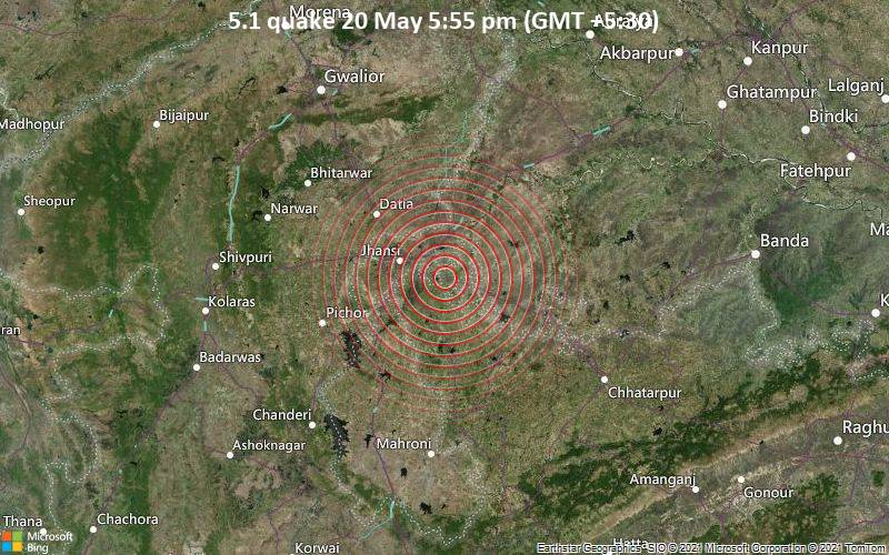 5.1 quake 20 May 5:55 pm (GMT +5:30)