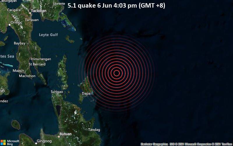 5.1 quake 6 Jun 4:03 pm (GMT +8)