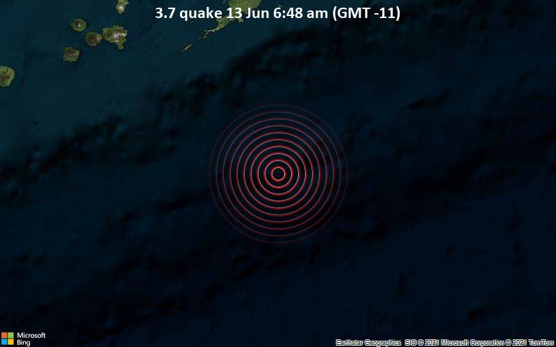 3.7 quake 13 Jun 6:48 am (GMT -11)