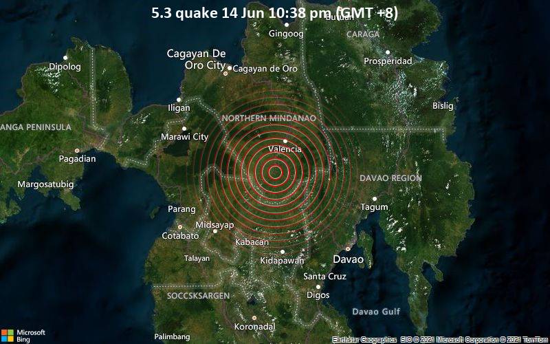 5.3 quake 14 Jun 10:38 pm (GMT +8)