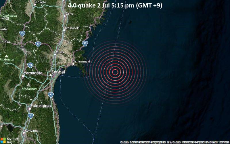 4.0 quake 2 Jul 5:15 pm (GMT +9)