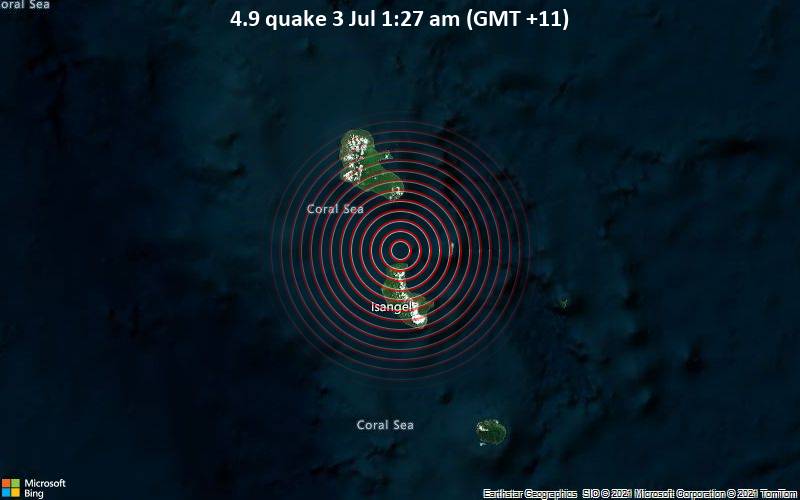 4.9 quake 3 Jul 1:27 am (GMT +11)