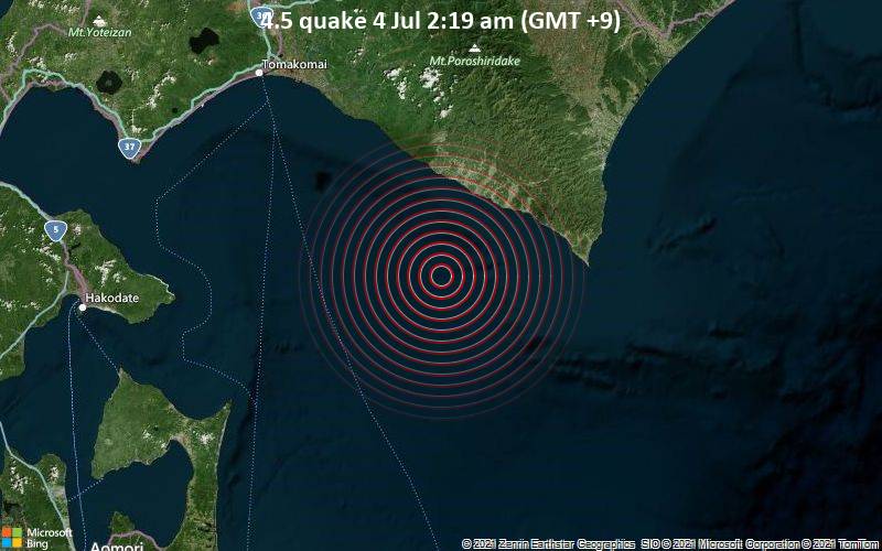 4.5 quake 4 Jul 2:19 am (GMT +9)