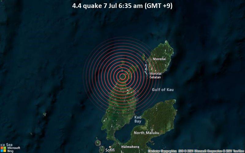 4.4 quake 7 Jul 6:35 am (GMT +9)
