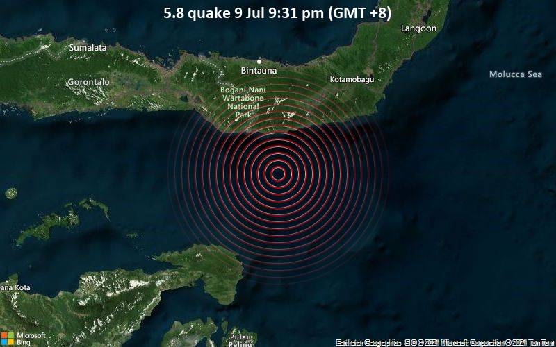 5.8 quake 9 Jul 9:31 pm (GMT +8)