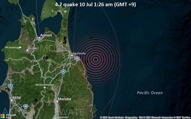 4.2 quake 10 Jul 1:26 am (GMT +9)