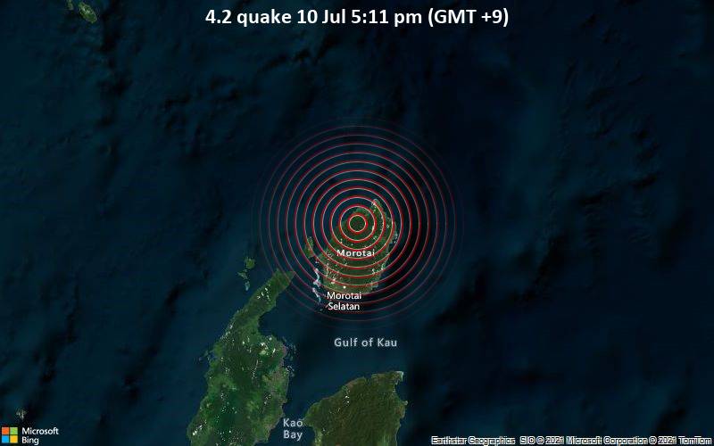 4.2 quake 10 Jul 5:11 pm (GMT +9)