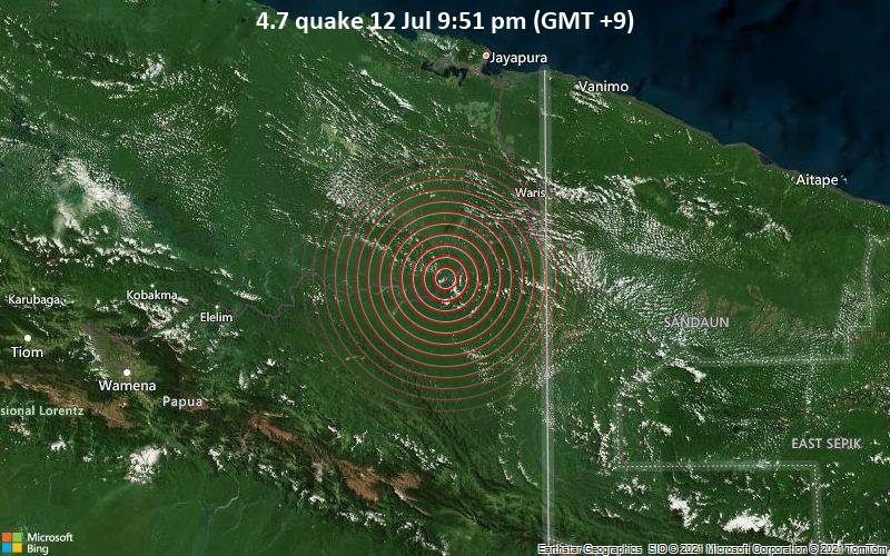 4.7 quake 12 Jul 9:51 pm (GMT +9)