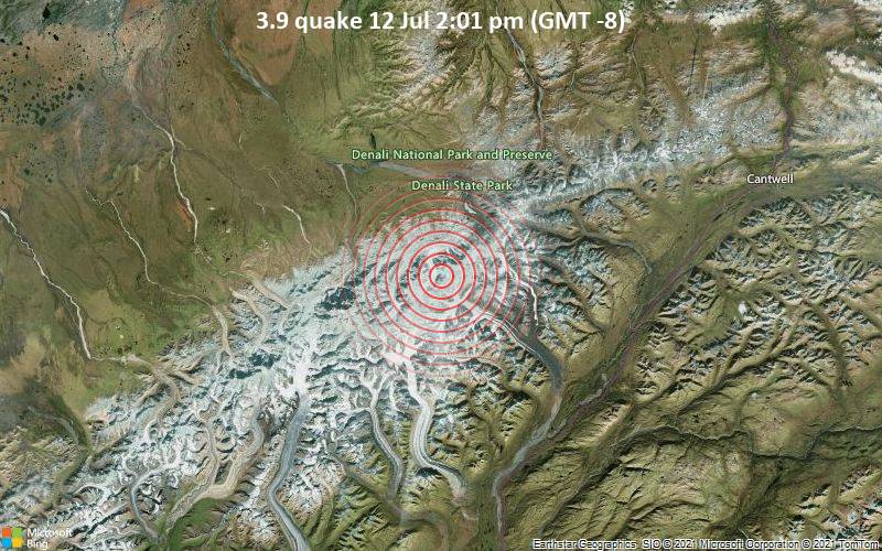 Quake info: Weak mag. 3.9 earthquake - Denali Parish, 137 ...