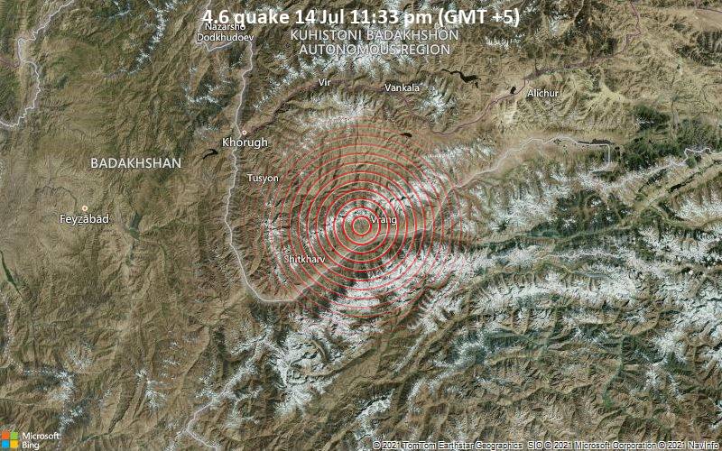 4.6 quake 14 Jul 11:33 pm (GMT +5)