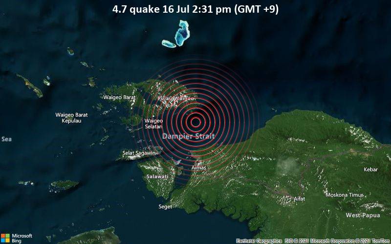 4.7 quake 16 Jul 2:31 pm (GMT +9)