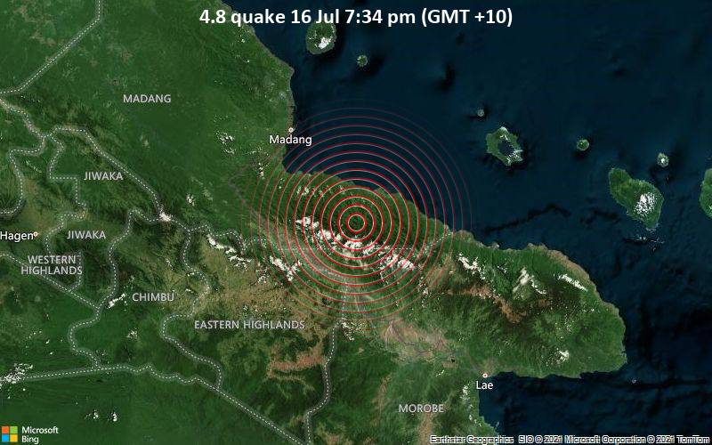 4.8 quake 16 Jul 7:34 pm (GMT +10)
