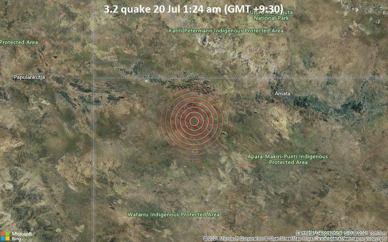 3.2 quake 20 Jul 1:24 am (GMT +9:30)
