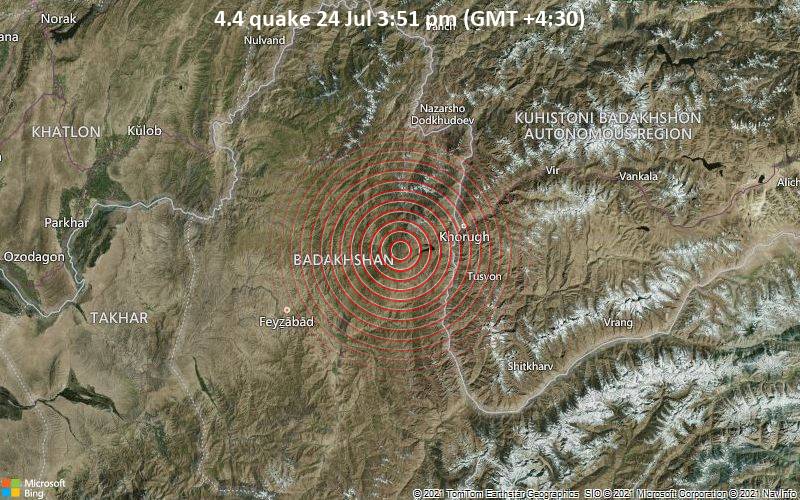 4.4 quake 24 Jul 3:51 pm (GMT +4:30)