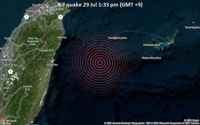4.7 quake 29 Jul 1:33 pm (GMT +9)