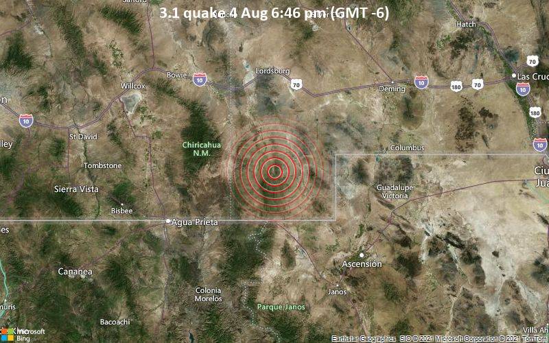 3.1 quake 4 Aug 6:46 pm (GMT -6)