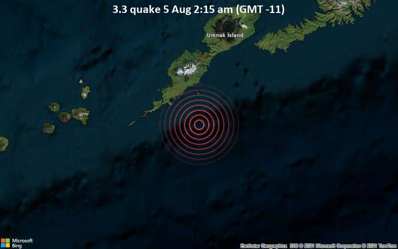 3.3 quake 5 Aug 2:15 am (GMT -11)