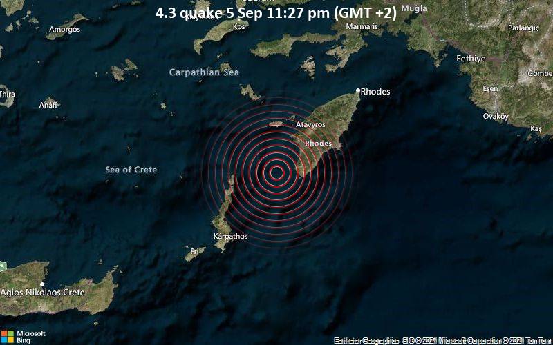 4.3 quake 5 Sep 11:27 pm (GMT +2)