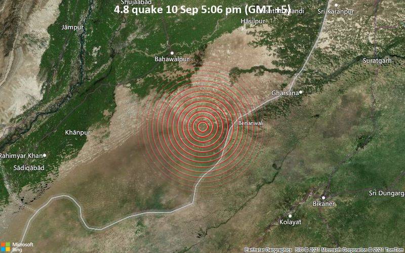 4.8 quake 10 Sep 5:06 pm (GMT +5)