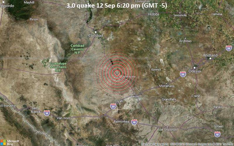 3.0 quake 12 Sep 6:20 pm (GMT -5)