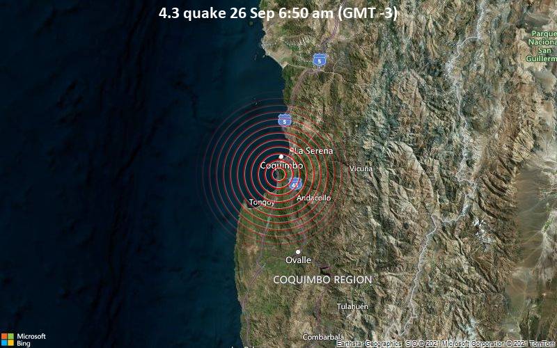 4.3 quake 26 Sep 6:50 am (GMT -3)