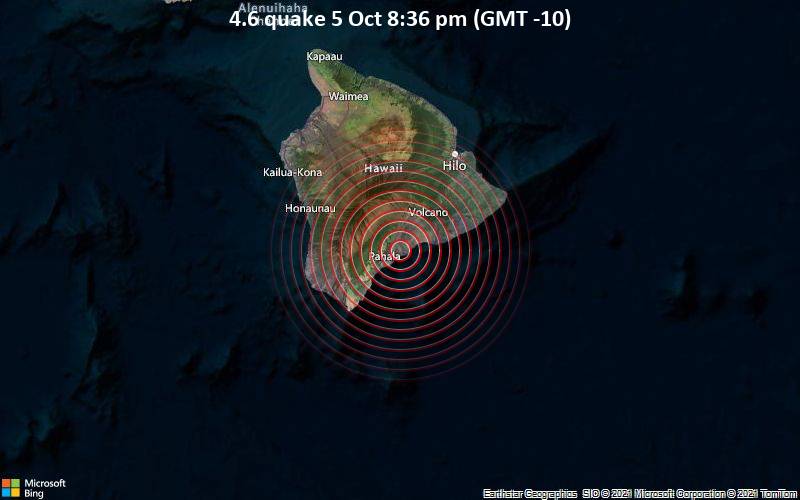 4.6 quake 5 Oct 8:36 pm (GMT -10)