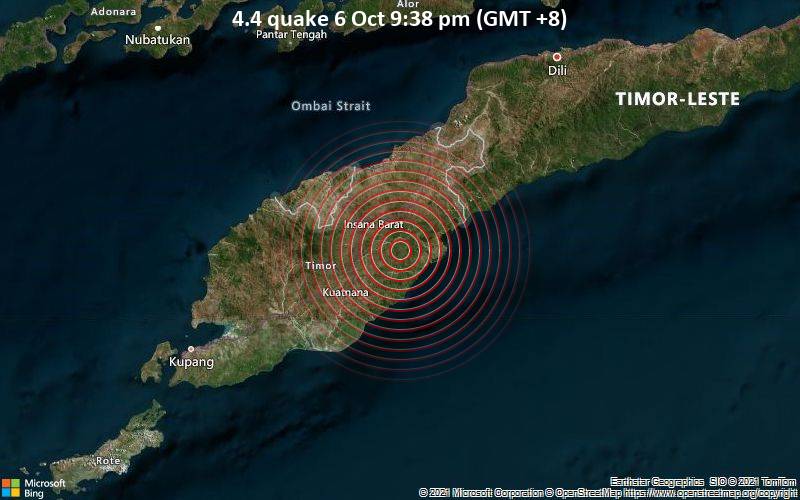 4.4 quake 6 Oct 9:38 pm (GMT +8)