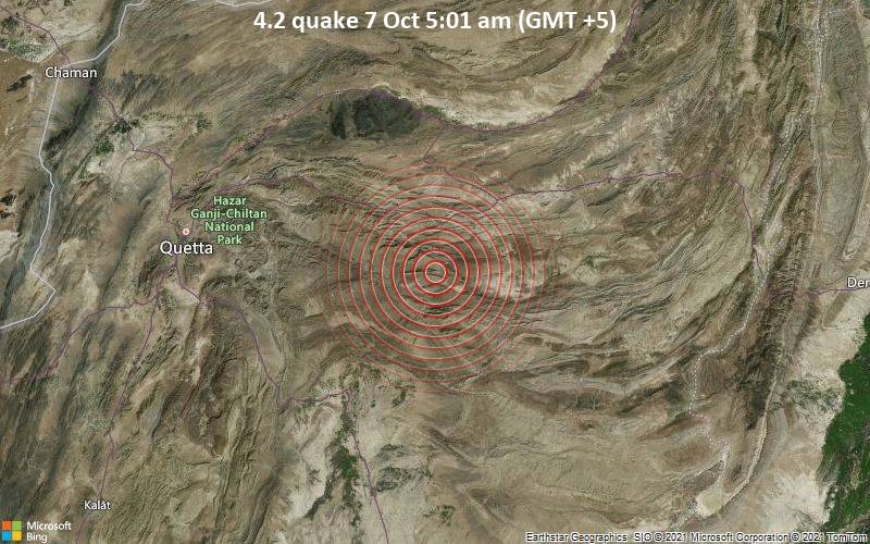 4.2 quake 7 Oct 5:01 am (GMT +5)
