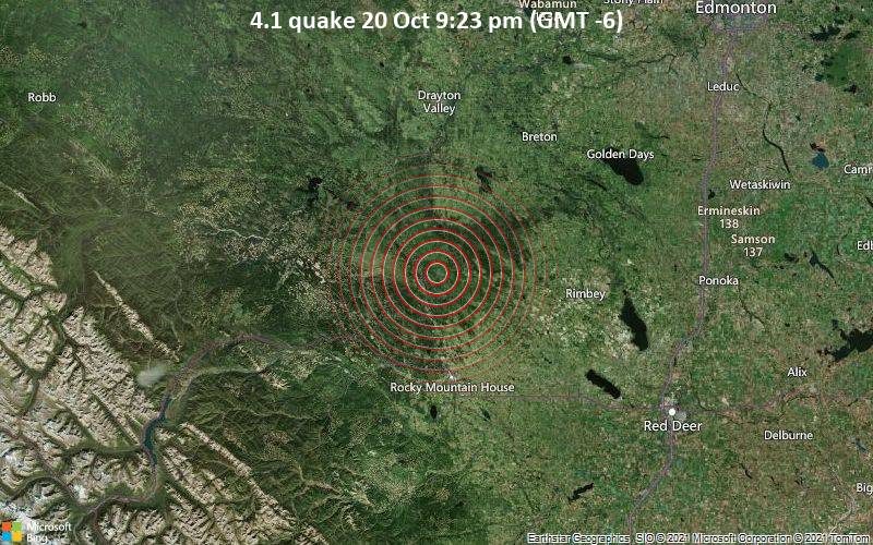 4.1 quake 20 Oct 9:23 pm (GMT -6)